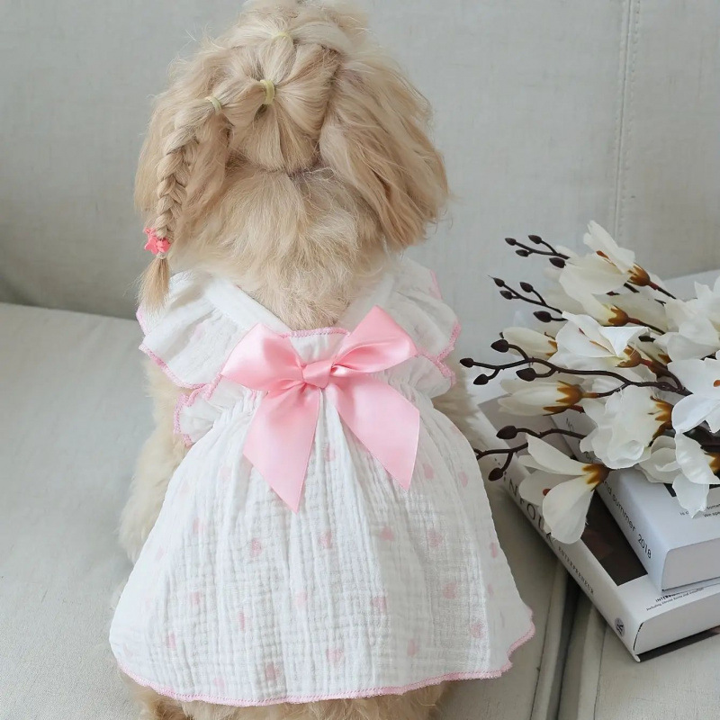 Cat Toys - ชุดเสื้อผ้าและเครื่องประดับสำหรับสัตว์เลี้ยงสำหรับฤดูใบไม้ผลิและฤดูร้อน สุนัข แมว ตุ๊กตาหมี โพเมอเรเนียน ของเล่นตุ๊กตา