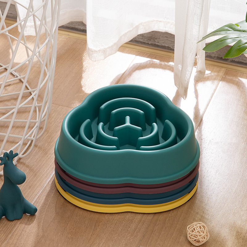 Pet Feeders - ชามอาหารสัตว์เลี้ยงแบบเลื่อนช้ารูปดาวห้าแฉก 1 ชิ้น, จานสำหรับเลีย, ที่ให้อาหารสัตว์เลี้ยง