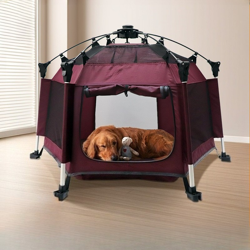 Pet Beds - เต็นท์สัตว์เลี้ยงแบบพับได้ ไม่ต้องติดตั้ง สะดวกสบาย บ้านสุนัข ที่พักแมว เสาไฟเบอร์กลาส