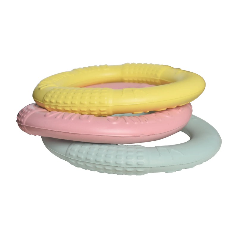 Flying Disc Dog Training Toy - ของเล่นสุนัขขนาดเล็ก วงแหวนฝึกดึง ของเล่นจานบินสำหรับลูกสุนัข ของเล่นเคี้ยวเล่น ของเล่นกลางแจ้ง ของเล่นเสริมสร้างปฏิสัมพันธ์สำหรับสุนัข