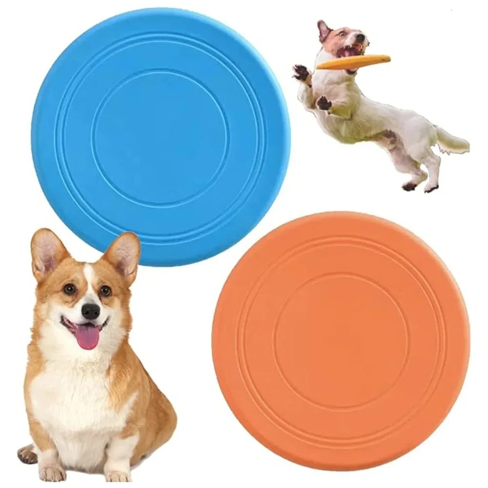 Flying Disc Dog Training Toy - จานบินซิลิโคน ของเล่นสัตว์เลี้ยงสุดฮา สำหรับสุนัขและแมว ของเล่นจานร่อน ทนทานต่อการกัด เหมาะสำหรับลูกสุนัข