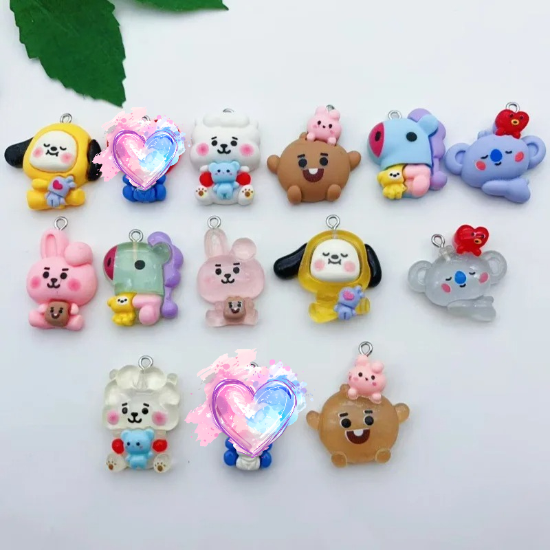 พวงกุญแจ BT21 การ์ตูนเรซิ่นใสส - Dog Toys บทวิจารณ์และราคา