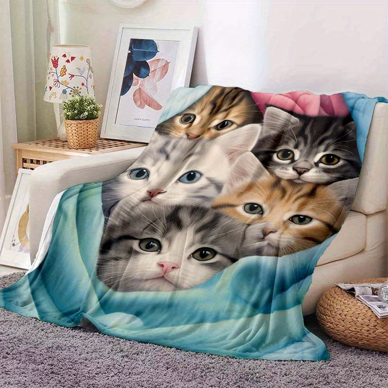 VIKAMA ผ้าห่มฟลีซลายลูกแมวน่าร - Pet Beds บทวิจารณ์และราคา