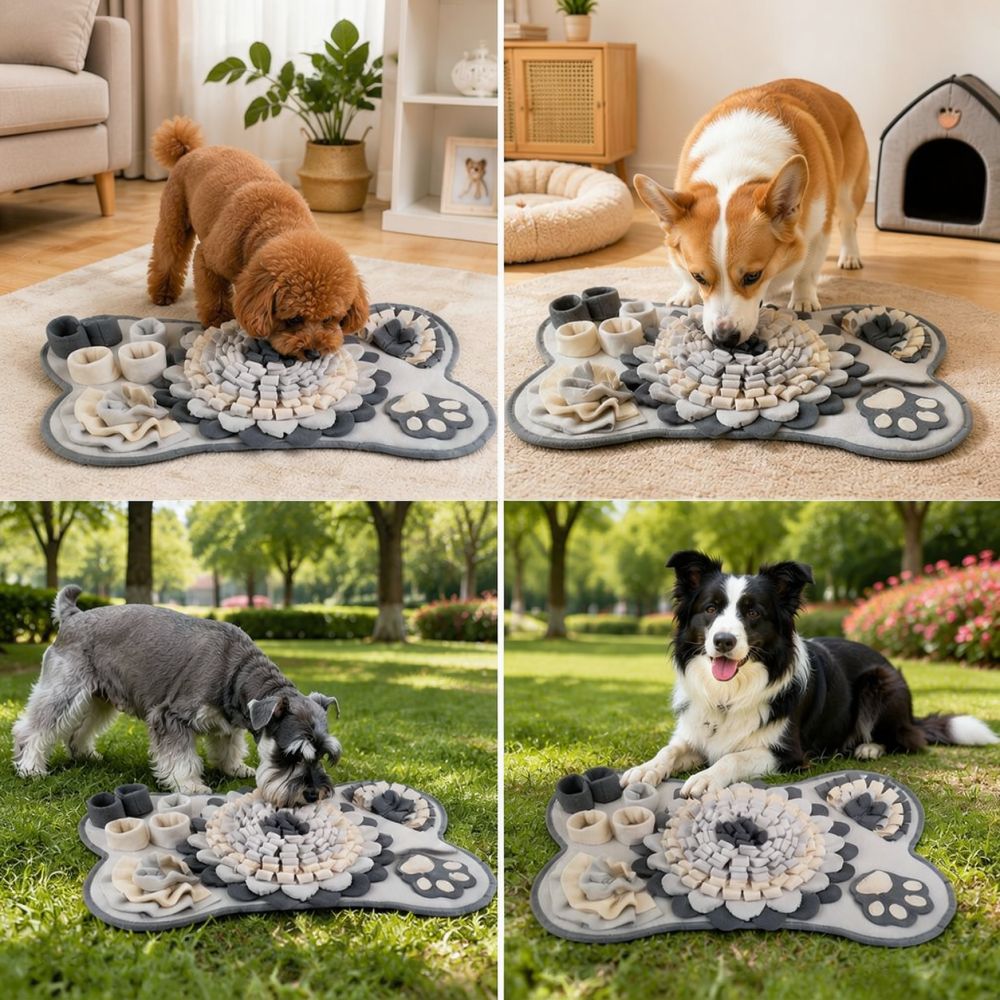 แผ่นรองสุนัขสำหรับฝึกดมกลิ่นรู - Dog Puzzle Feeder Toy บทวิจารณ์และราคา